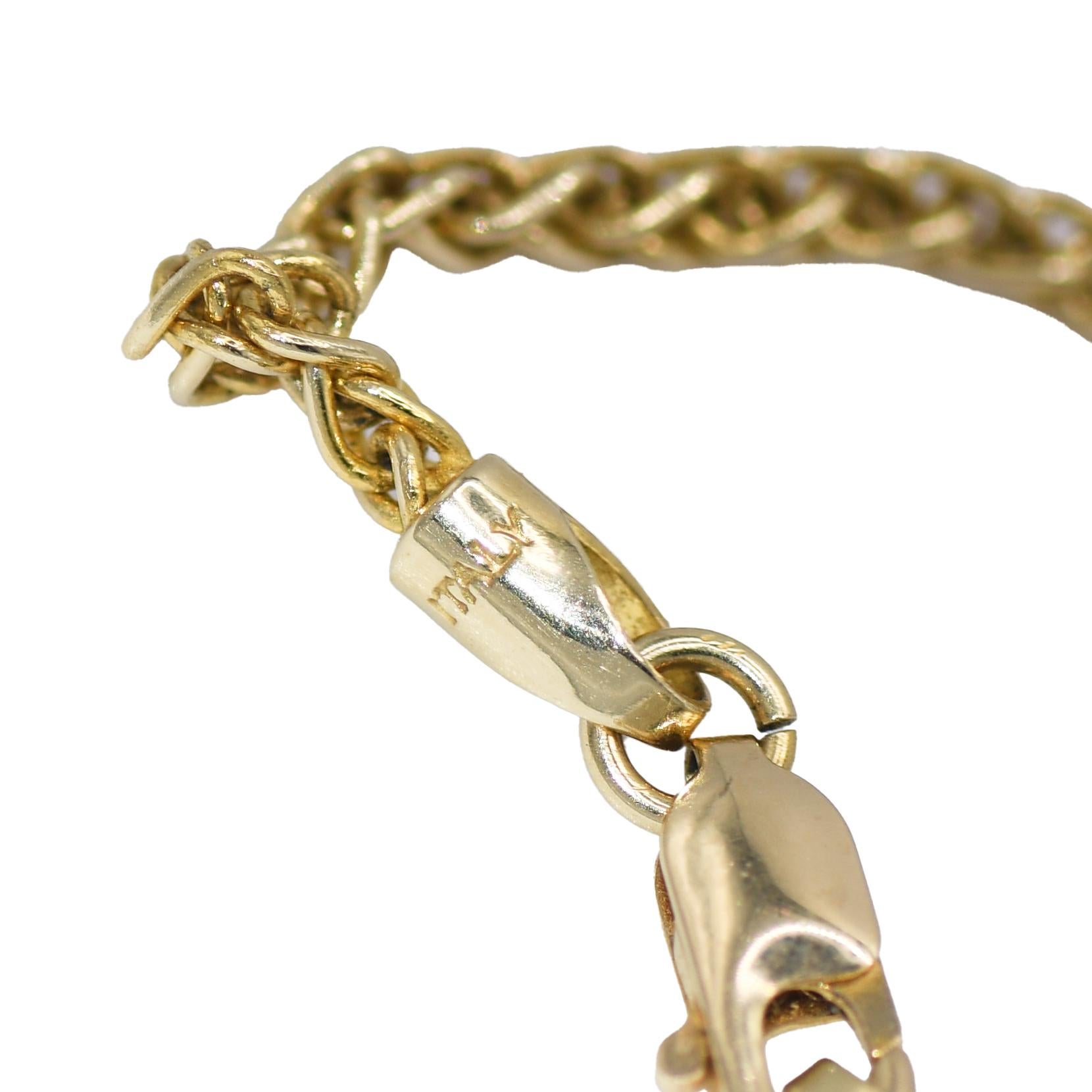 Halskette aus 14 Karat Gelbgold mit Diamant und Perlen im Angebot 4