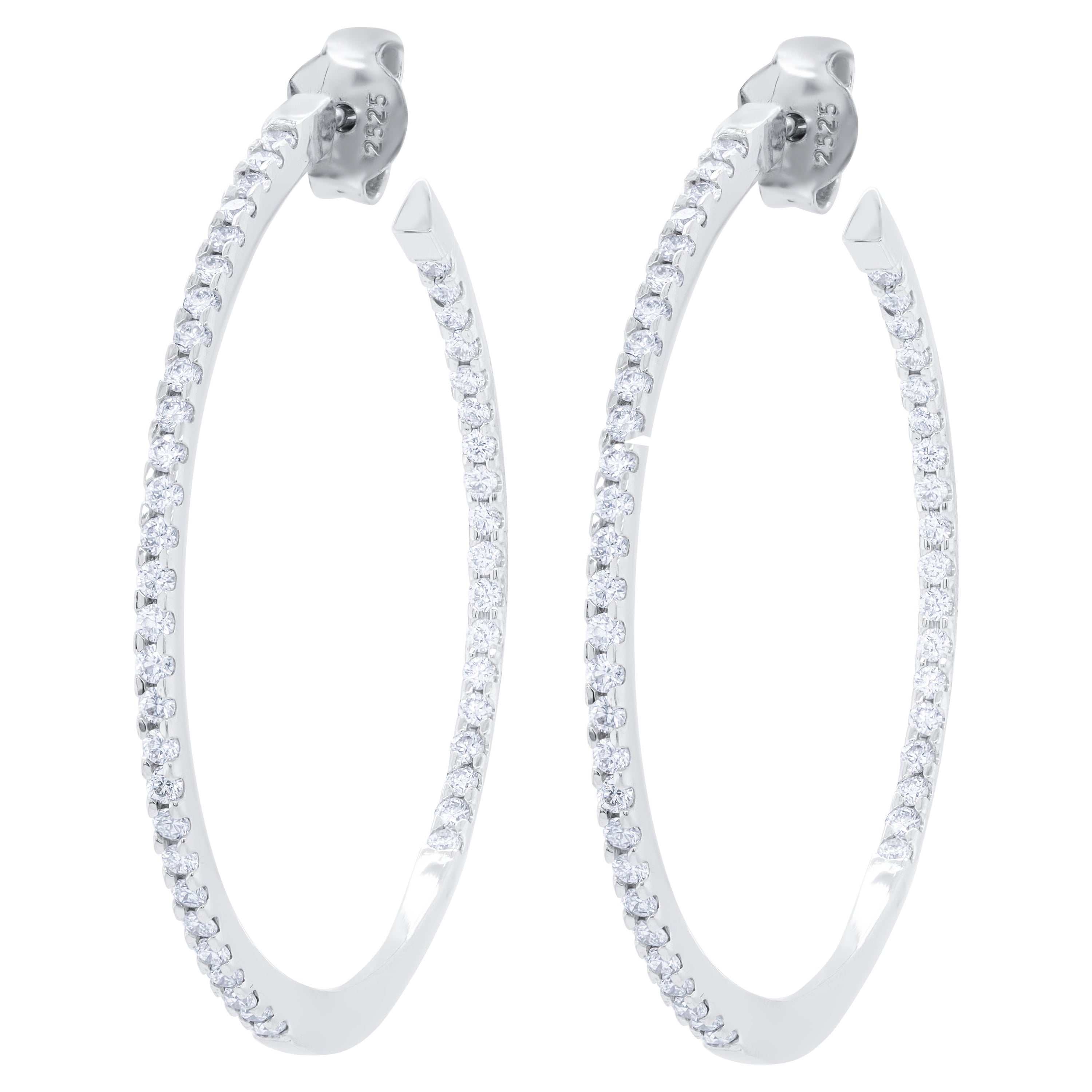 Pendientes de oro amarillo de 14 quilates con diamantes y rubíes en venta