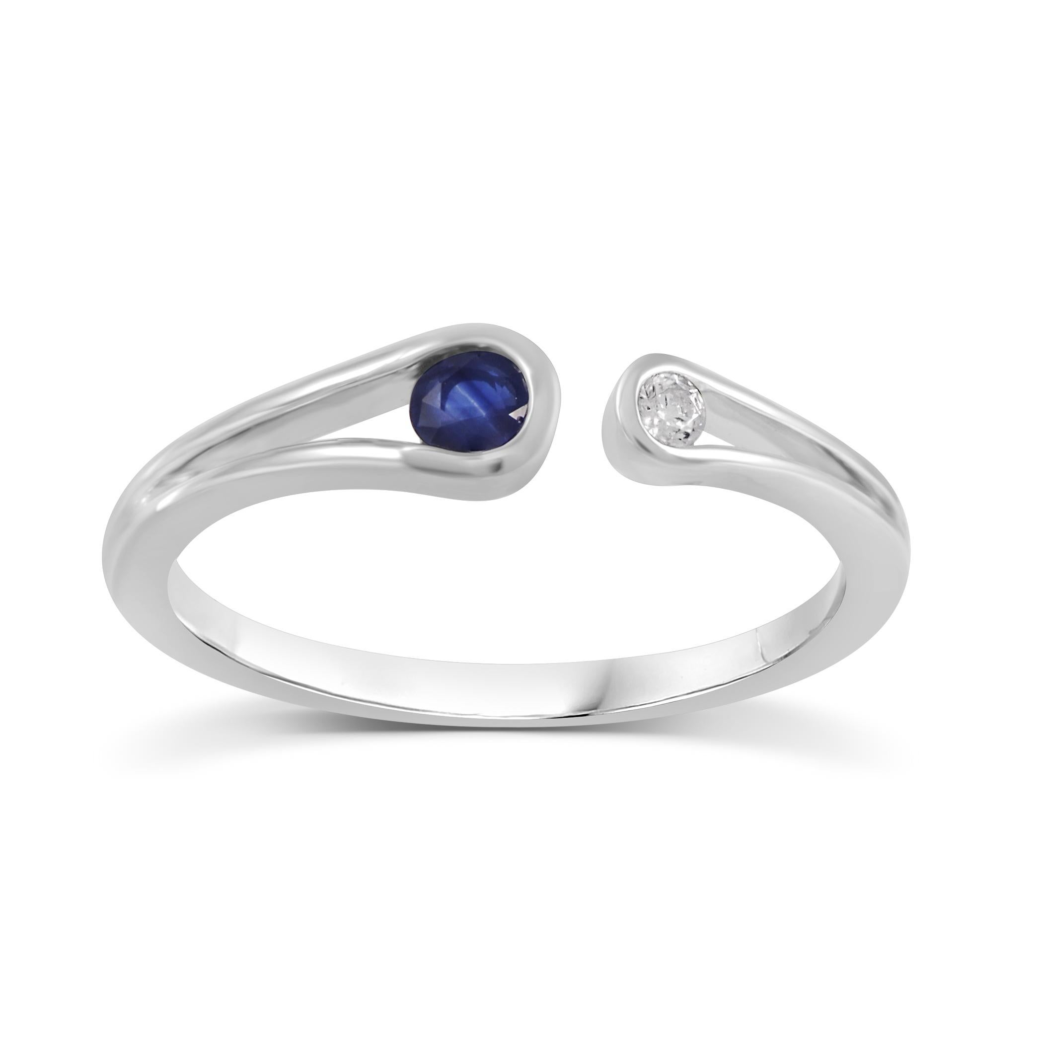 Great as a fashion ring, wear it alone or with a hand full of rings. Features a round blue sapphire and a round diamond.

Available in US Size 6 and 7.

14K Yellow Gold Diamond and Blue Sapphire Ring
- Diamond Quality: H/SI
- Diamond Weight: 0.04 ct