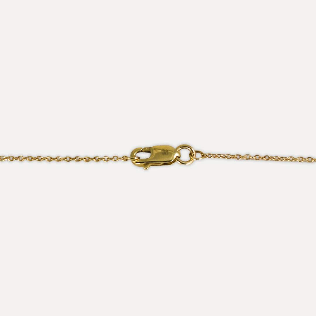 Round Cut 14K Yellow Gold Diamond Anklet Chain 0.15 ct