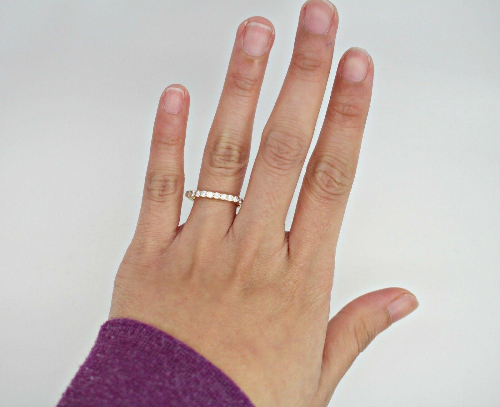 Women's or Men's 14 Karat Yellow Gold Diamond Anniversary Ring For Sale