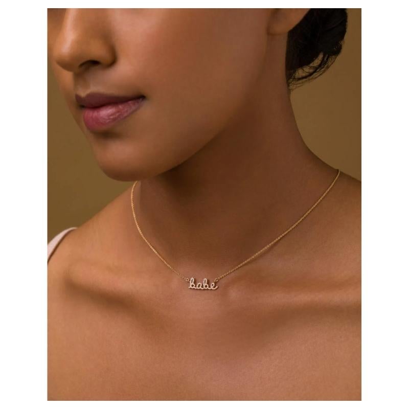 14k Gold Diamond Babe Necklace Yellow Gold Name Necklace For Lovers Gift For Her
Light weight can be worn everyday

Additional information:
Condition: New with tags: A brand-new, unused, and unworn item (including handmade items) in the original