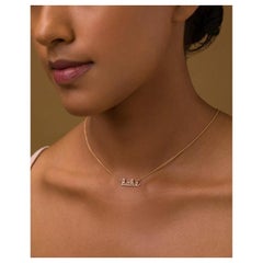 14k Yellow Gold Diamond Babe Name Pendant Necklace