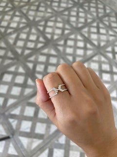 14K Yellow Gold Diamond Baguette and Round Fashion Ring