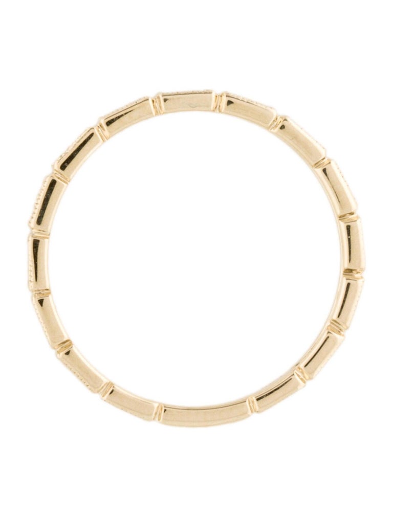 14K Yellow Gold Diamond Baguette Band for Her For Sale at 1stDibs