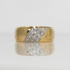 14K Yellow Gold Diamond Band .12tdw, 7.2gr