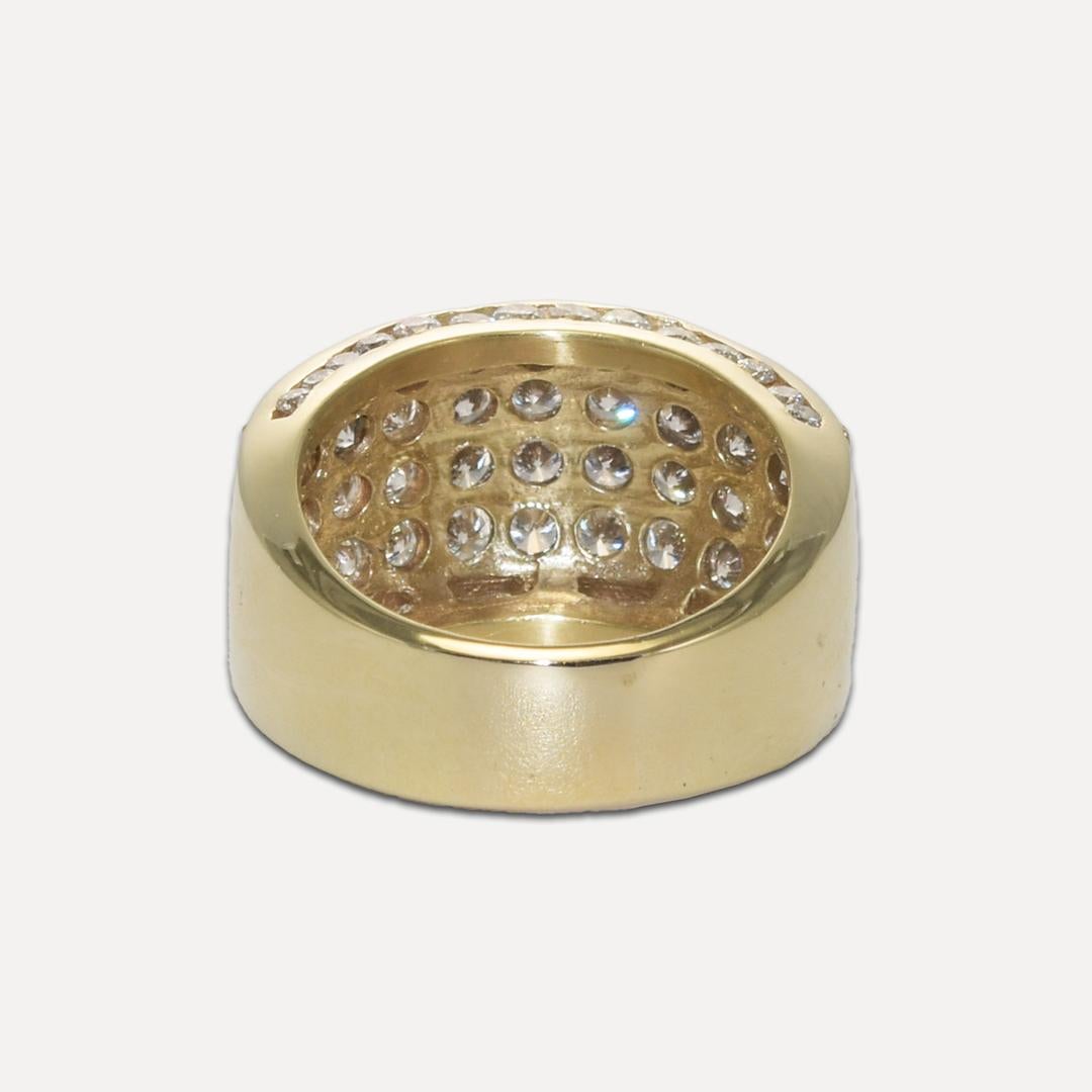 14K Yellow Gold Diamond Band 3.00ct In Excellent Condition In Laguna Beach, CA