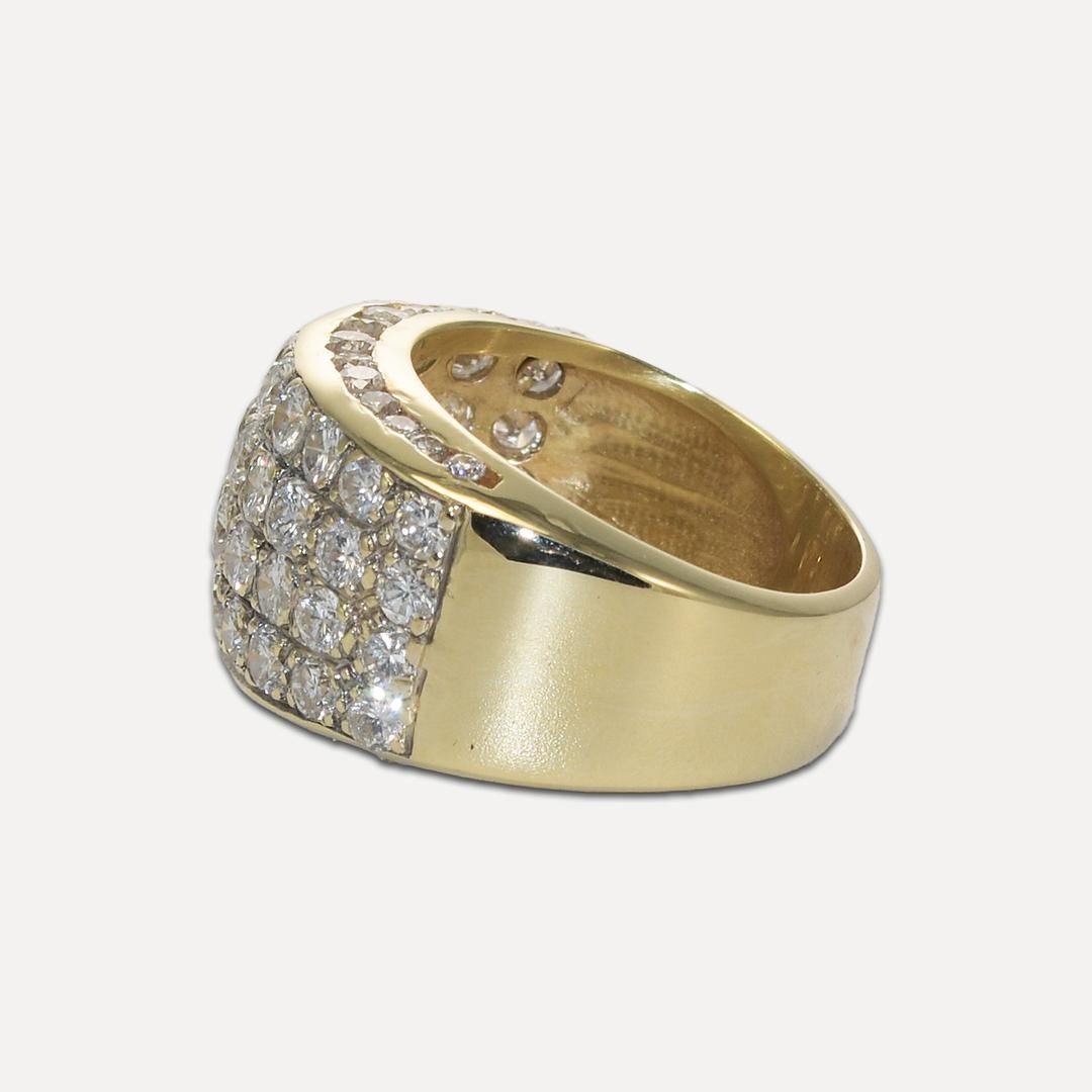 Women's or Men's 14K Yellow Gold Diamond Band 3.00ct