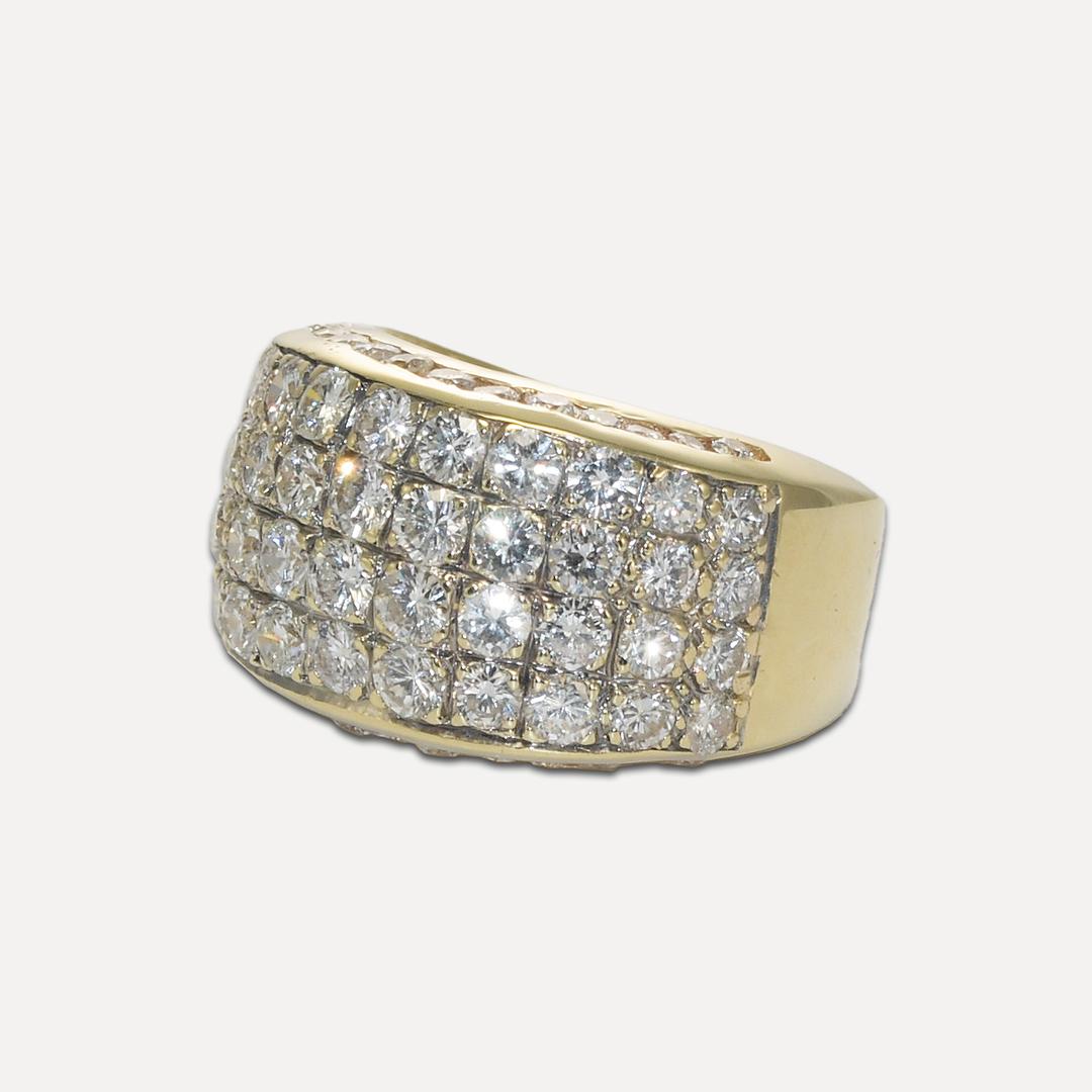 14K Yellow Gold Diamond Band 3.00ct 1
