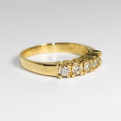 Anello a fascia con diamante in oro giallo 14K 0,50ct