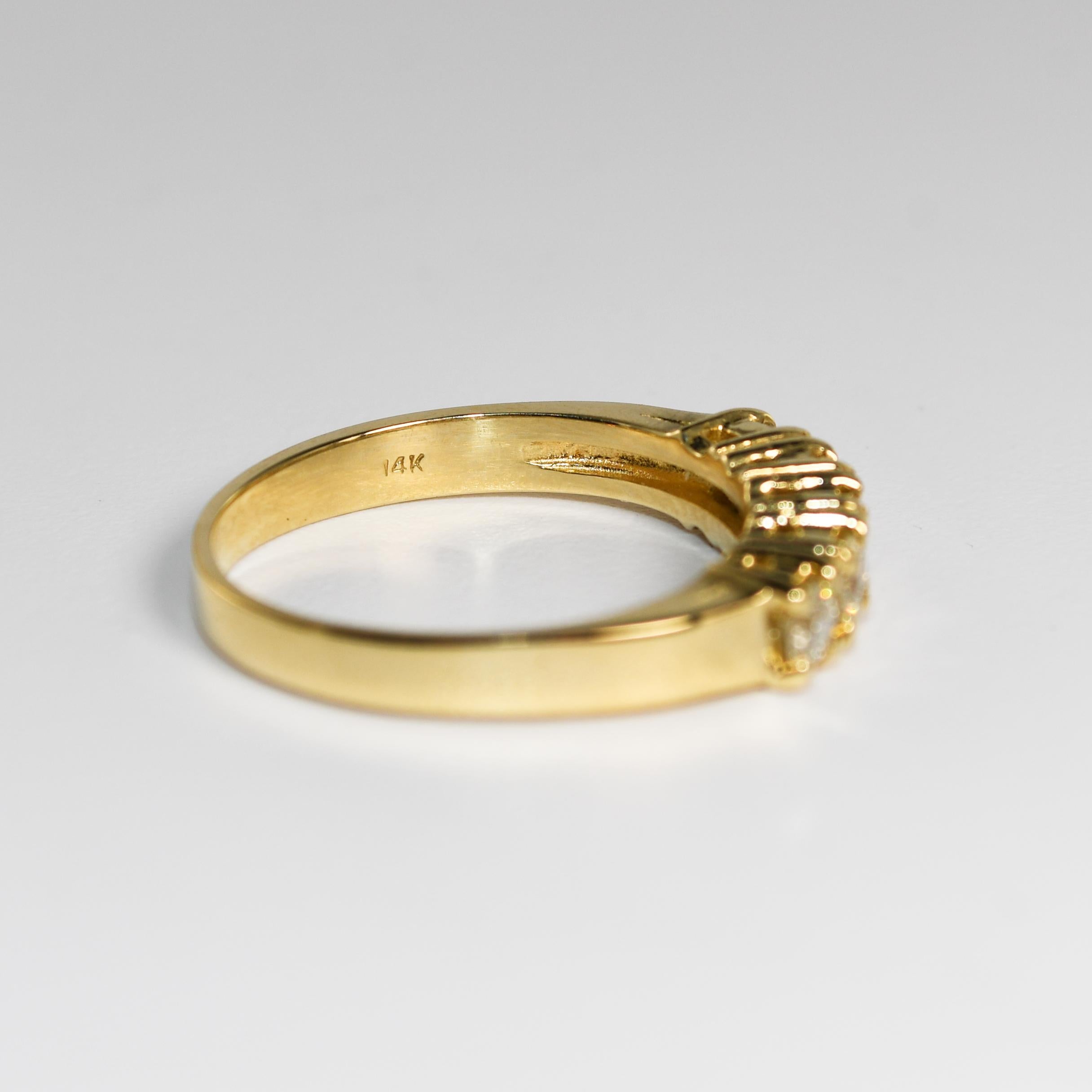 Bague en or jaune 14K avec diamant 0.50ct en vente 2