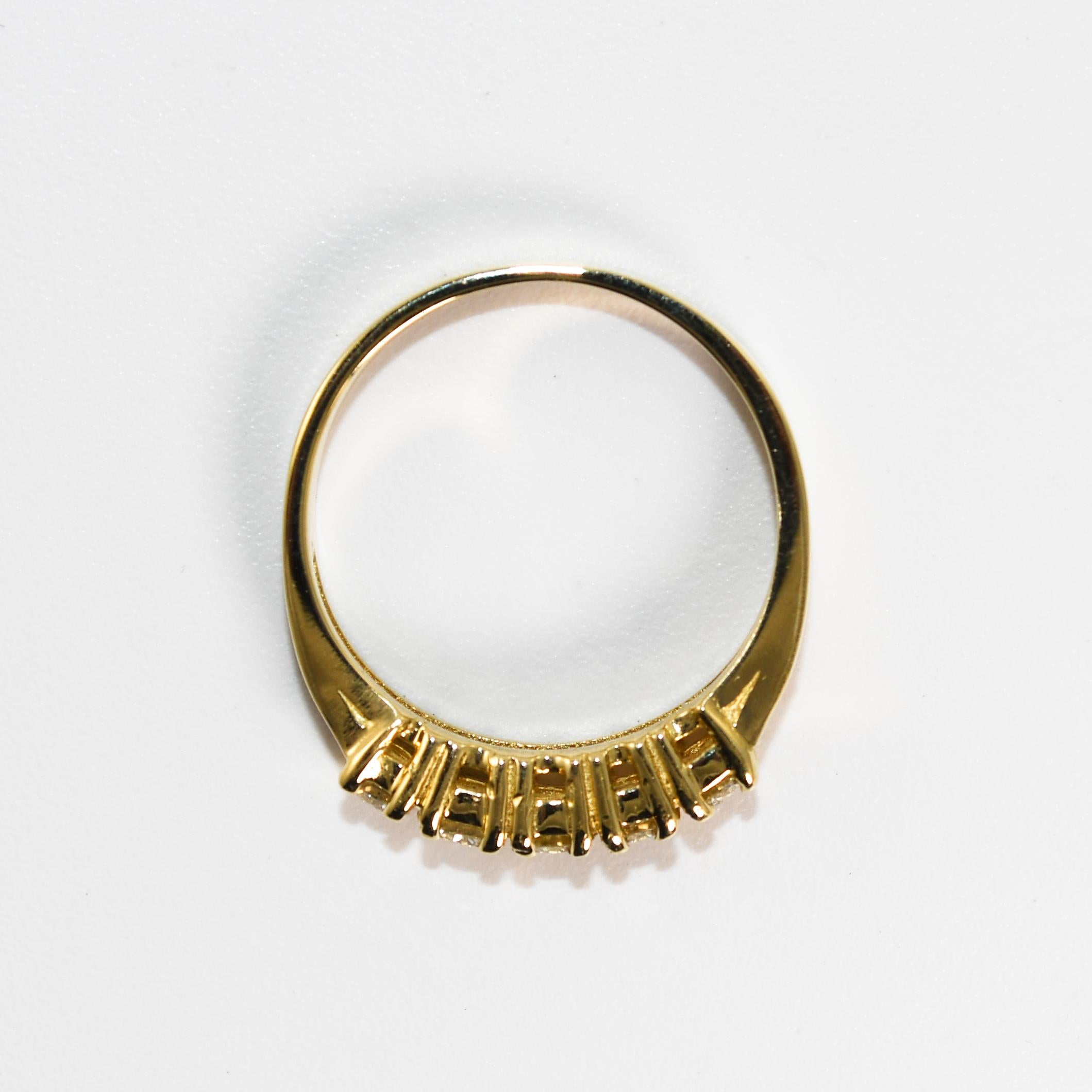 Bague en or jaune 14K avec diamant 0.50ct en vente 3