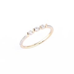 14K Yellow Gold Diamond Band Ring