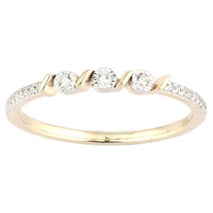 14K Gelbgold Diamantband Ring