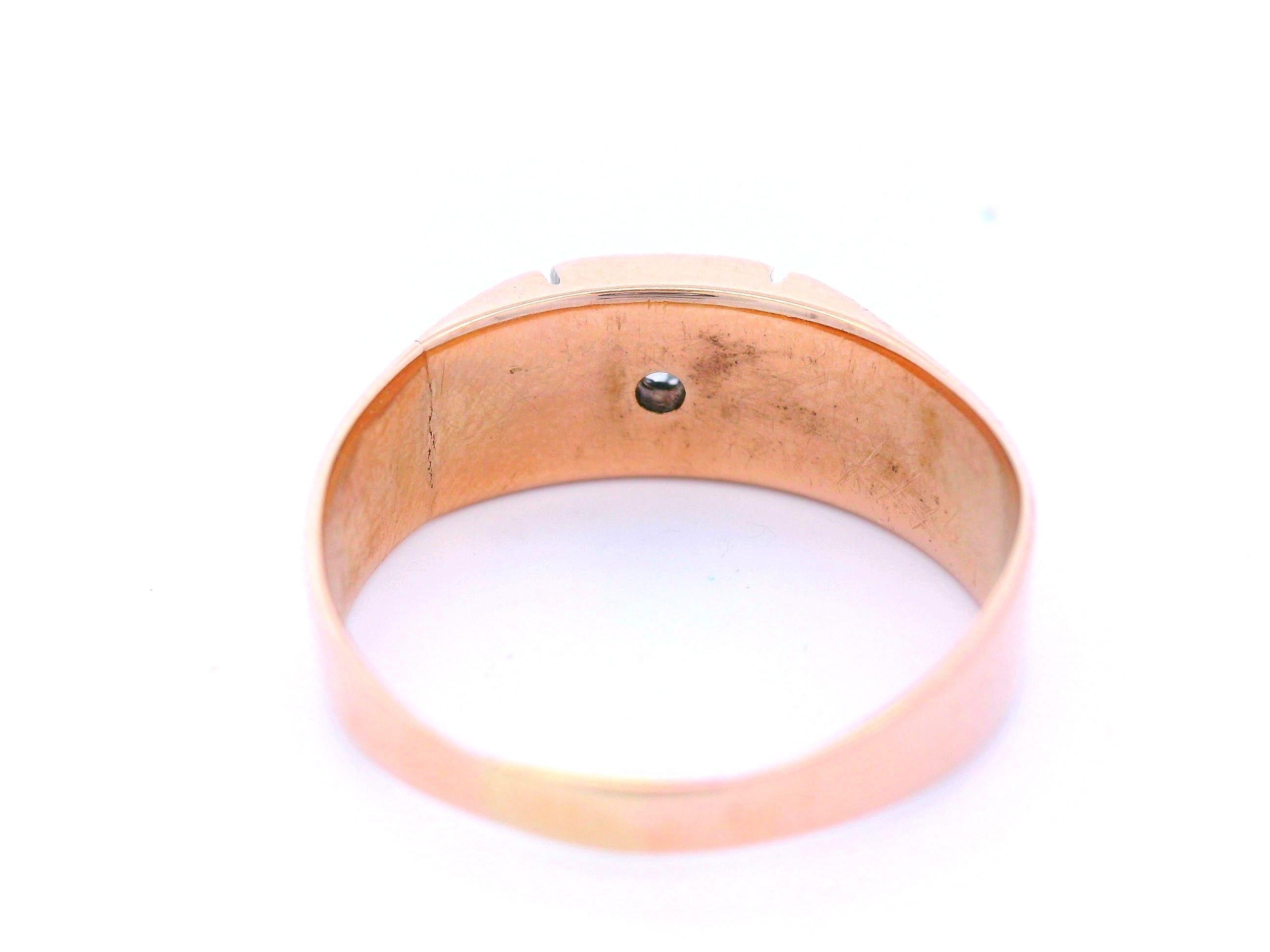 14k Yellow Gold Diamond Band Ring from 1890 For Sale 4