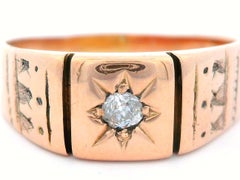 14k Yellow Gold Diamond Band Ring from 1890