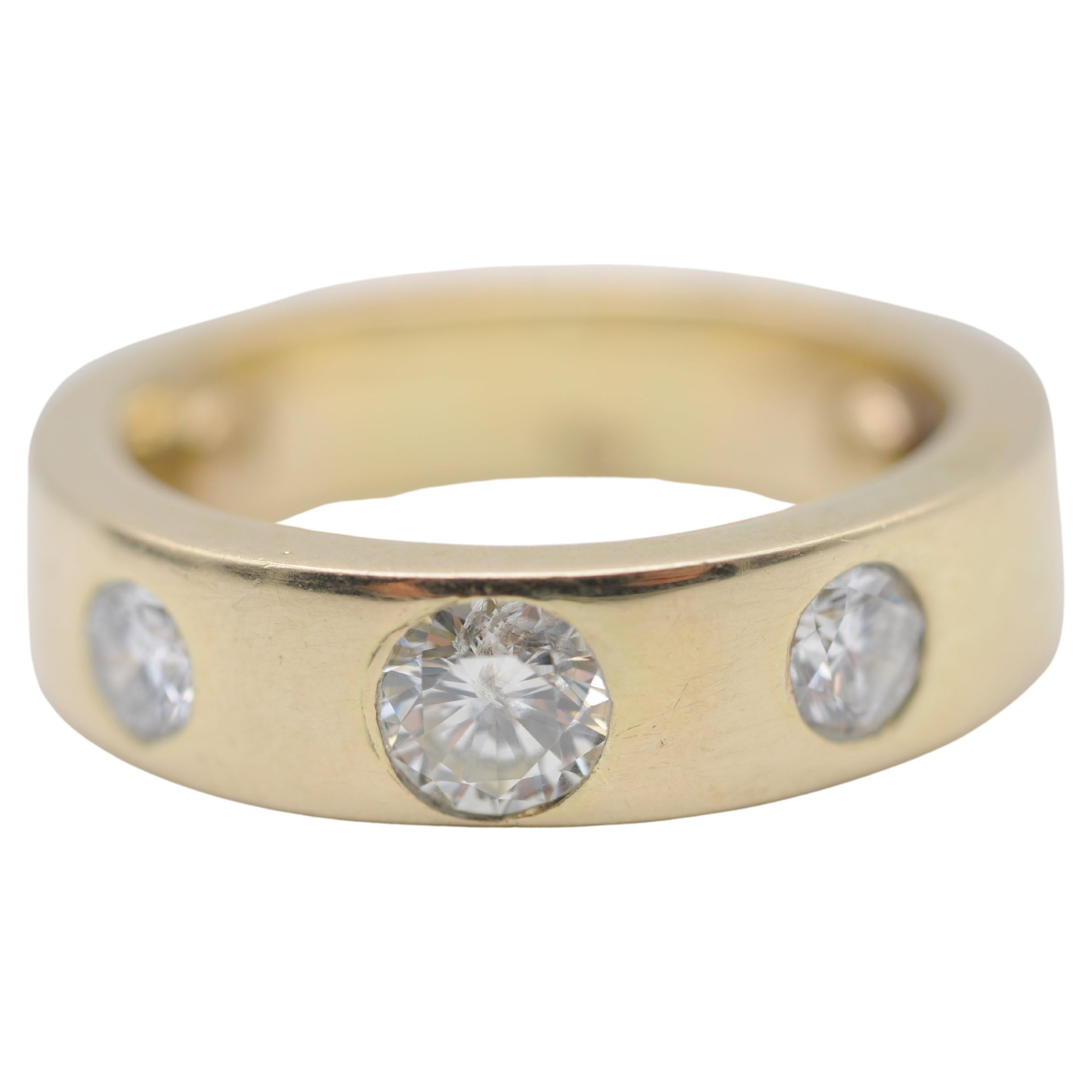 Gold Diamond Band Ring of 0.95 in 14k Yellow Gold 