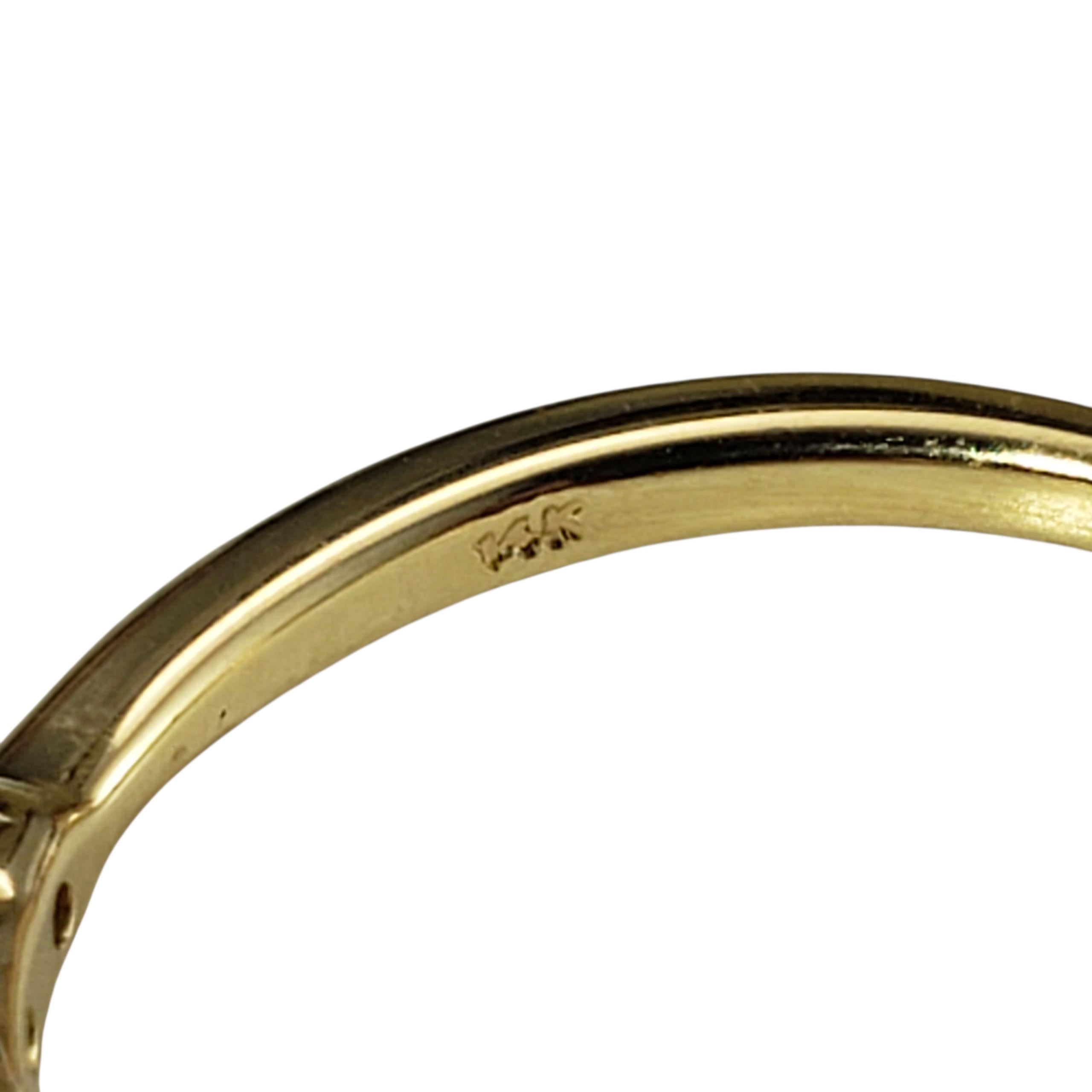 Bague en or jaune 14K avec diamant Taille 4.75 #23246 Pour femmes en vente