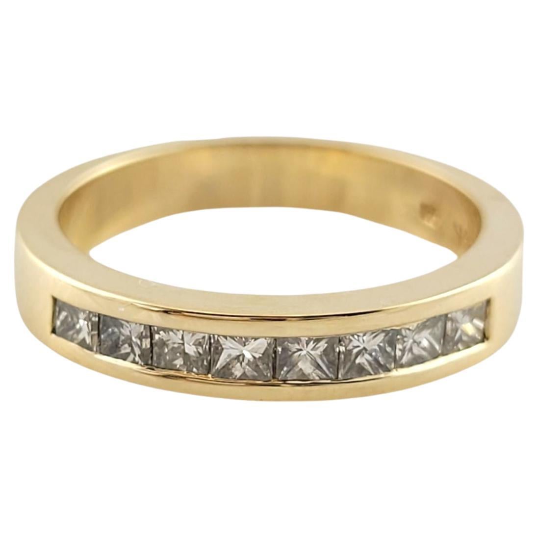 14 Karat Gelbgold Diamant-Ring Größe 6