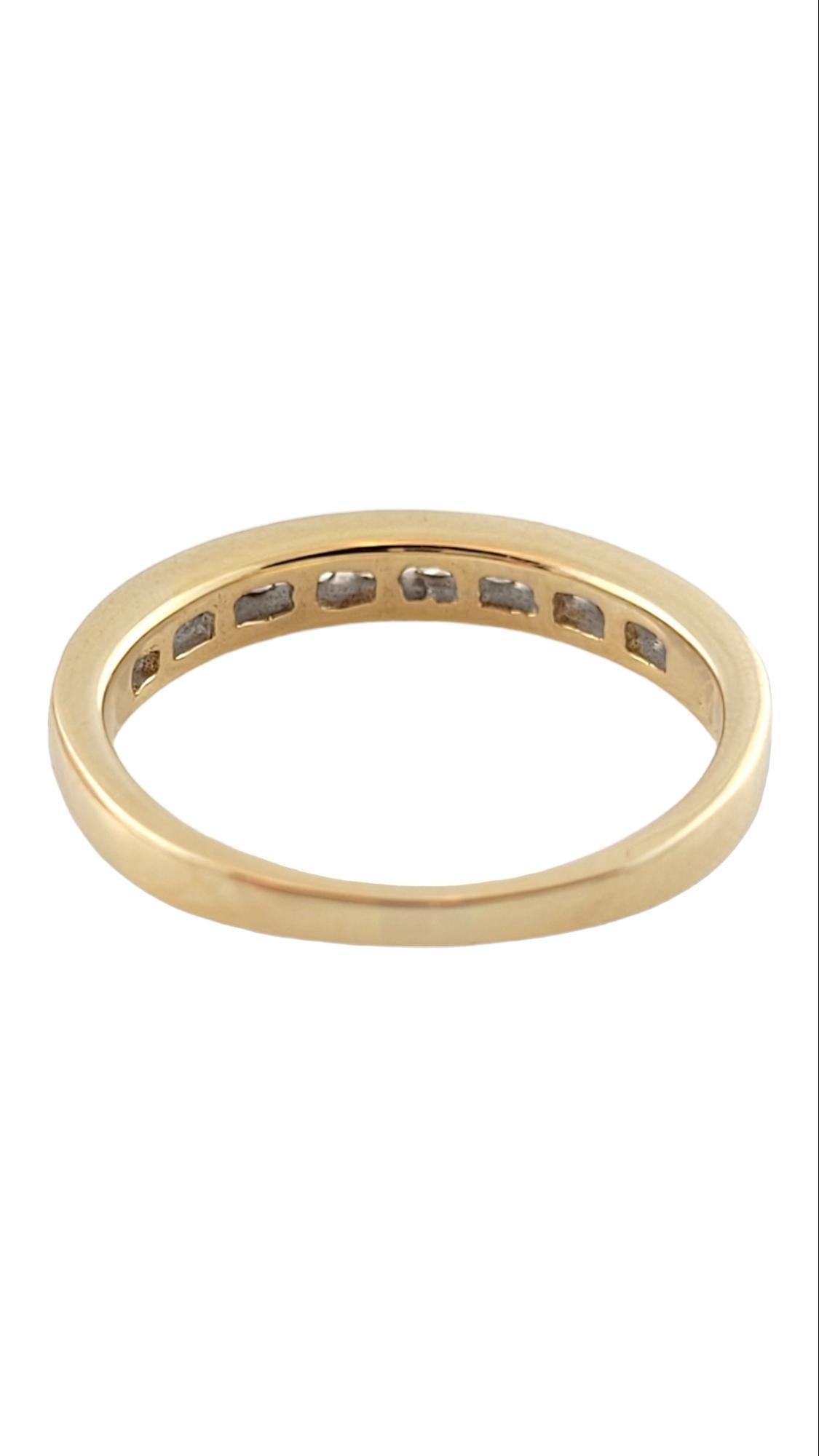 14K Yellow Gold Diamond Band Size 6.25 #15890 In Good Condition For Sale In Washington Depot, CT