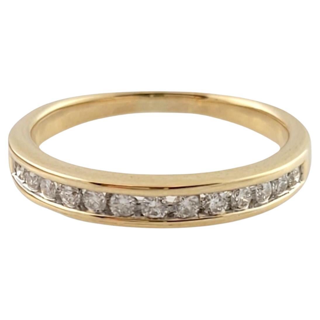 14K Yellow Gold Diamond Band Size 6.25 #15890 For Sale