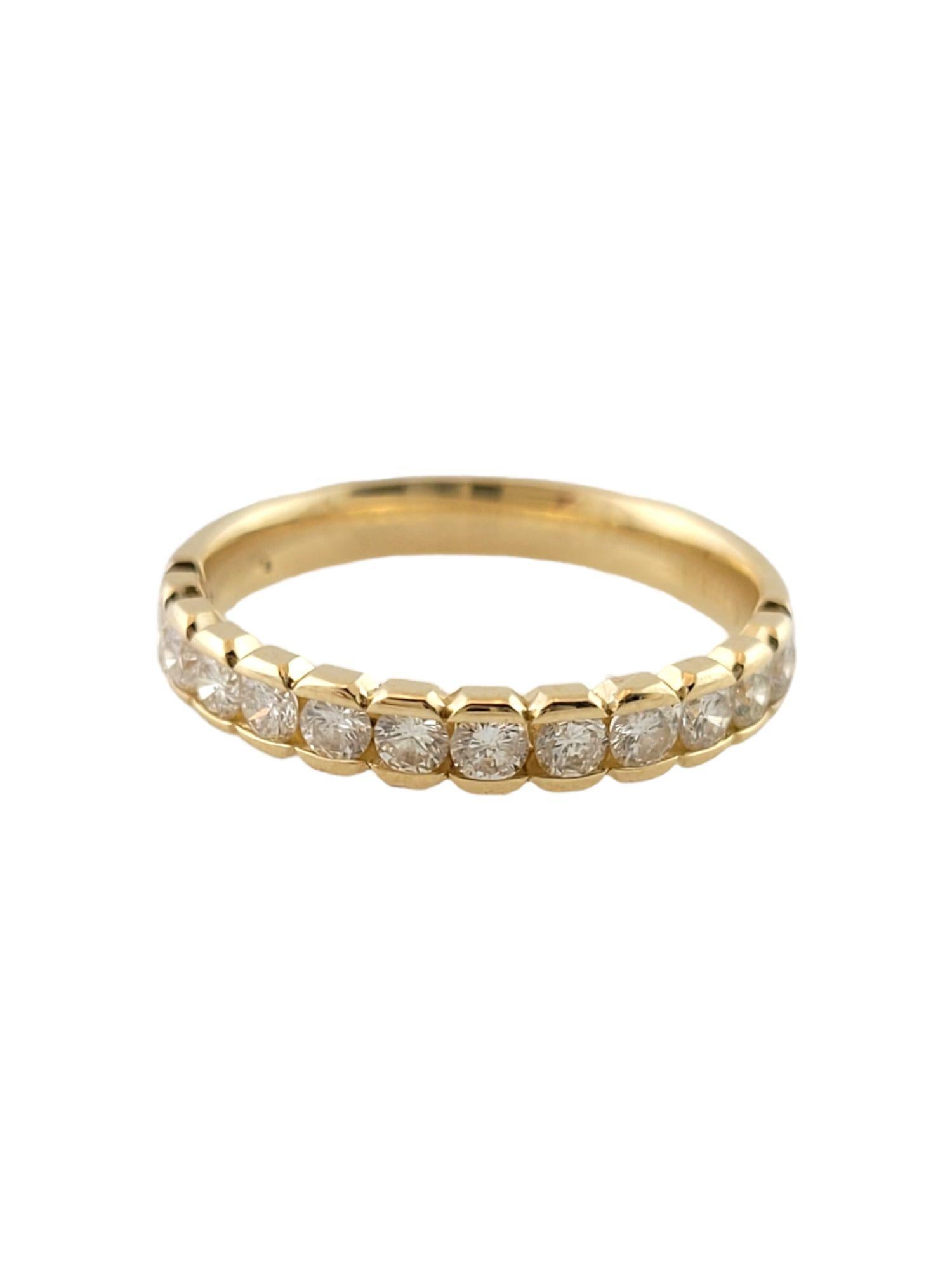14 Karat Gelbgold Diamant-Ring Größe 6,25 Damen im Angebot