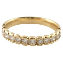 14 Karat Gelbgold Diamant-Ring Größe 6,25