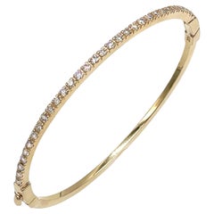 Bracciale con diamanti in oro giallo 14K - 1,06 carati