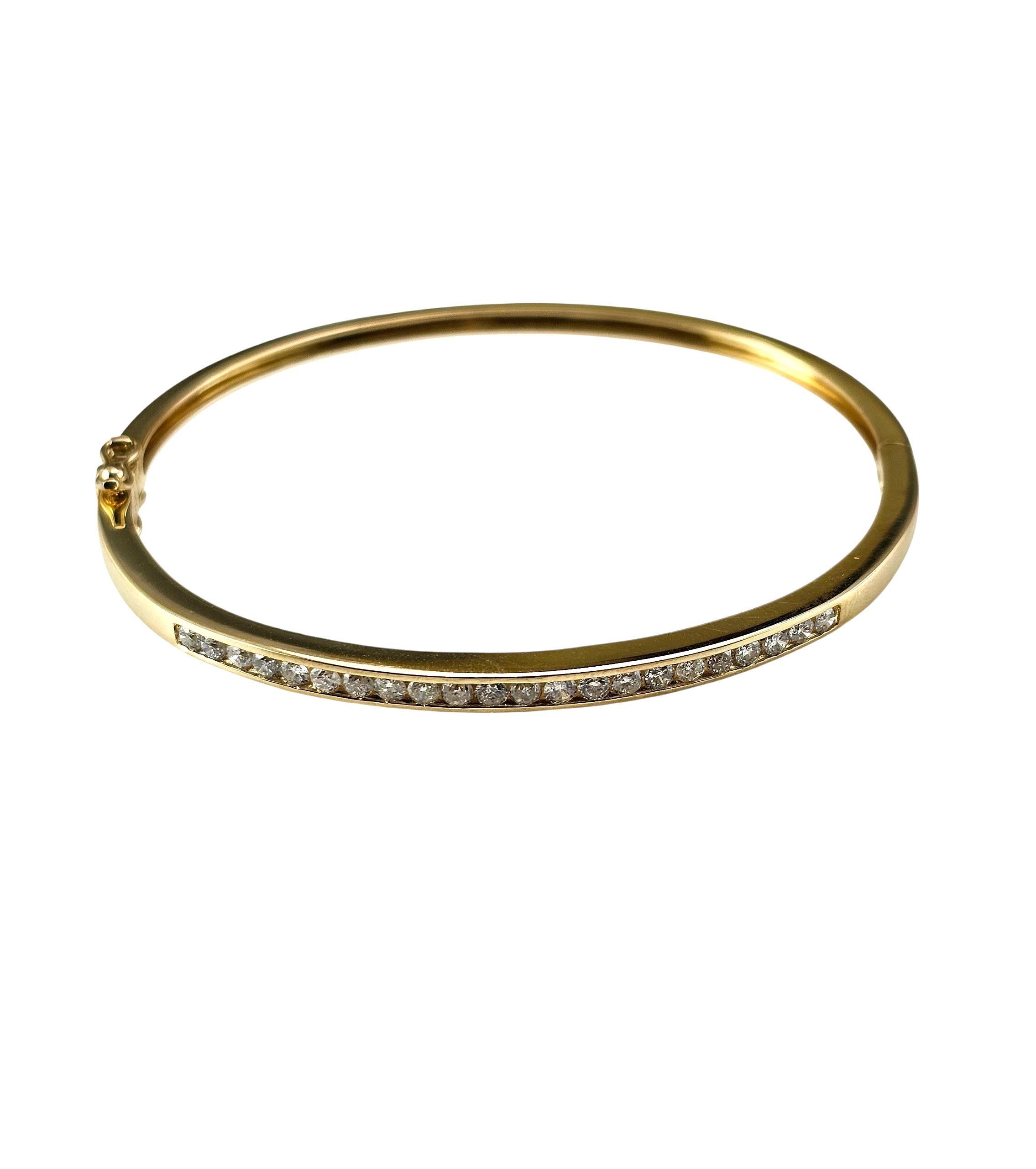 Contemporain Bracelet en or jaune 14K avec diamants #23967 en vente