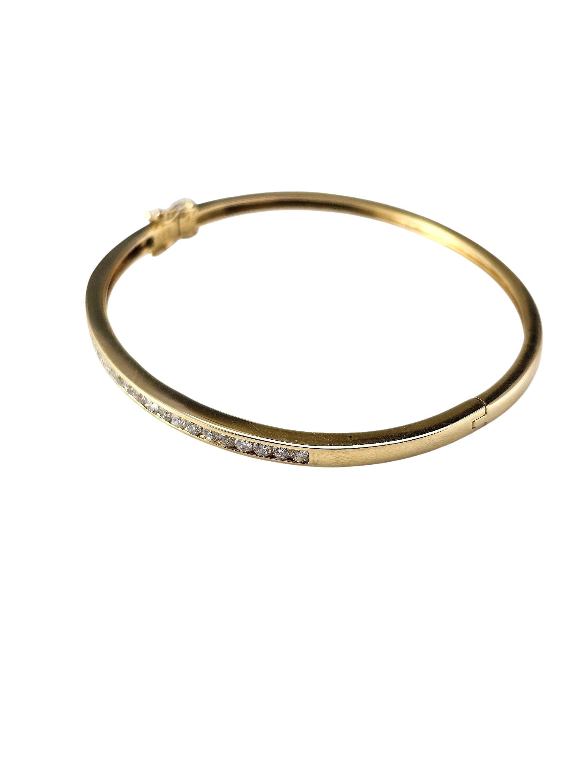 Taille brillant Bracelet en or jaune 14K avec diamants #23967 en vente