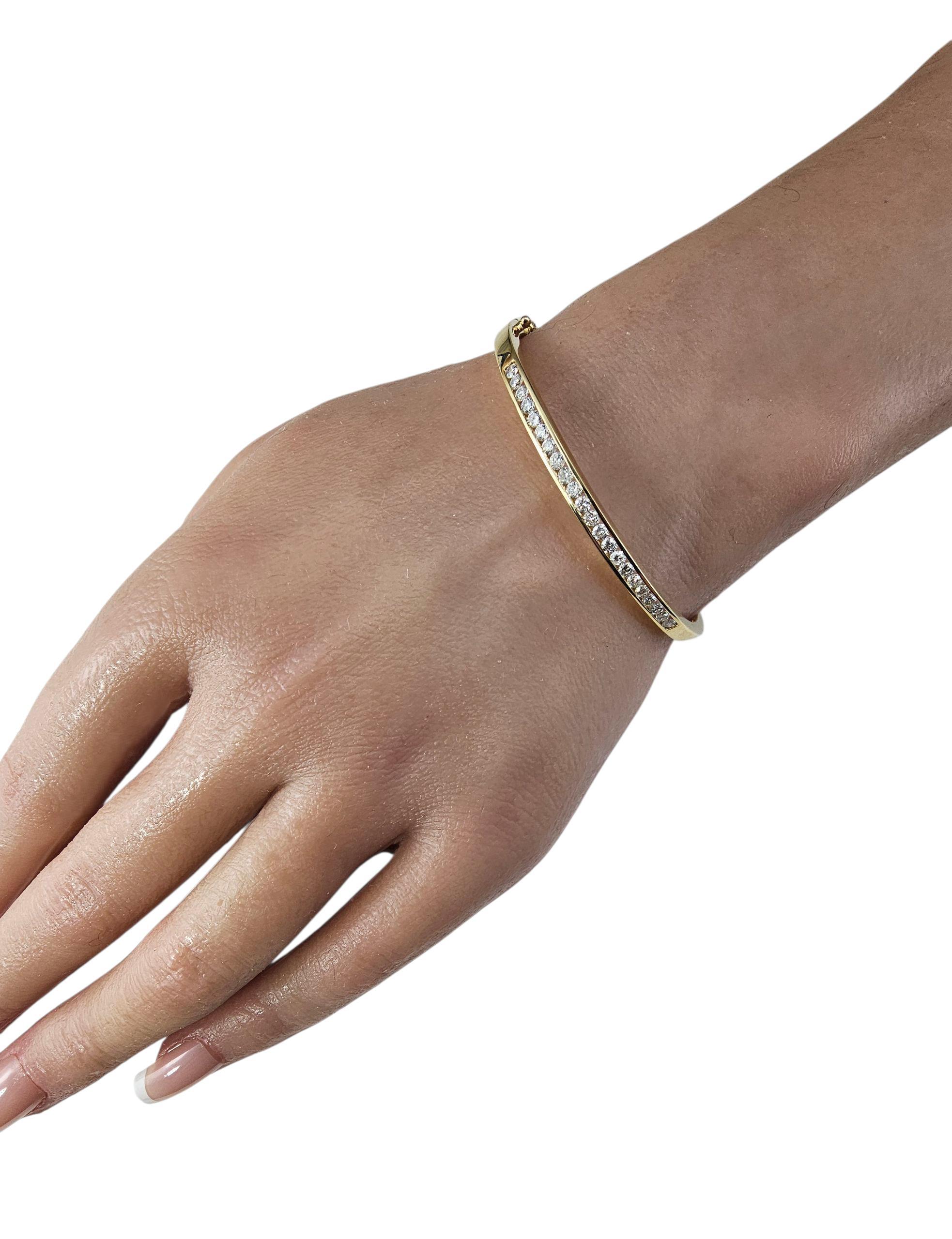 Bracelet en or jaune 14K avec diamants #23967 en vente 2