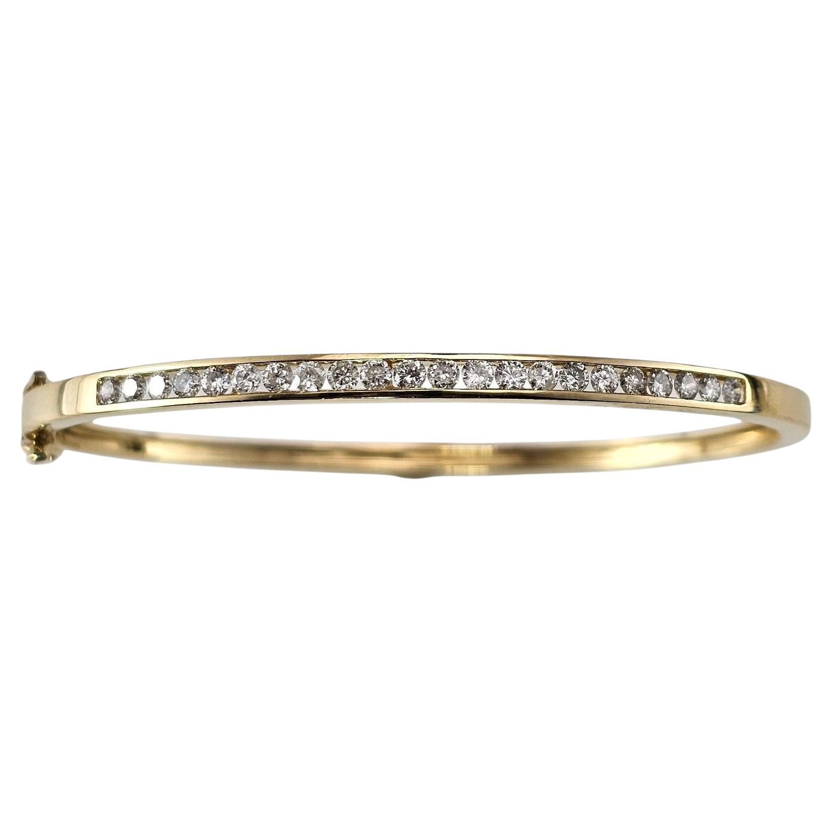 Bracelet en or jaune 14K avec diamants #23967