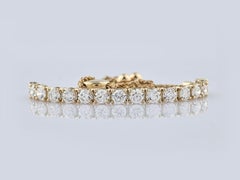 14K Yellow Gold Diamond Bolo Tennis Bracelet, 2.92ct, IGI Certified