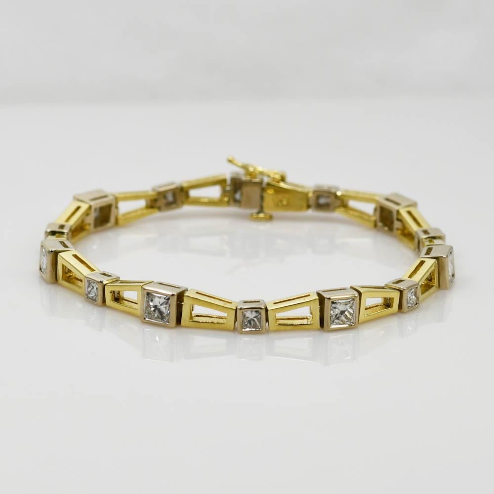 Women's 14K Yellow Gold Diamond Bracelet, 4.20tdw, 22.8g