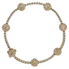 14 Karat Gelbgold Diamantarmband 4,95 Karat