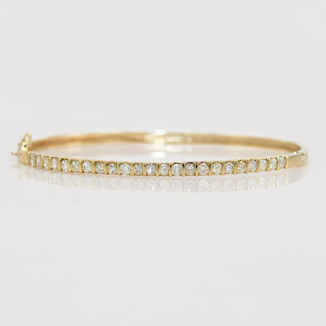 Brilliant Cut 14K Yellow Gold Diamond Bracelet, .75tdw, 9g