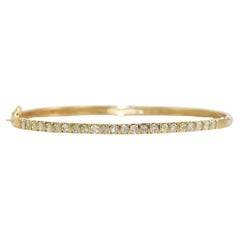 14K Yellow Gold Diamond Bracelet, .75tdw, 9g