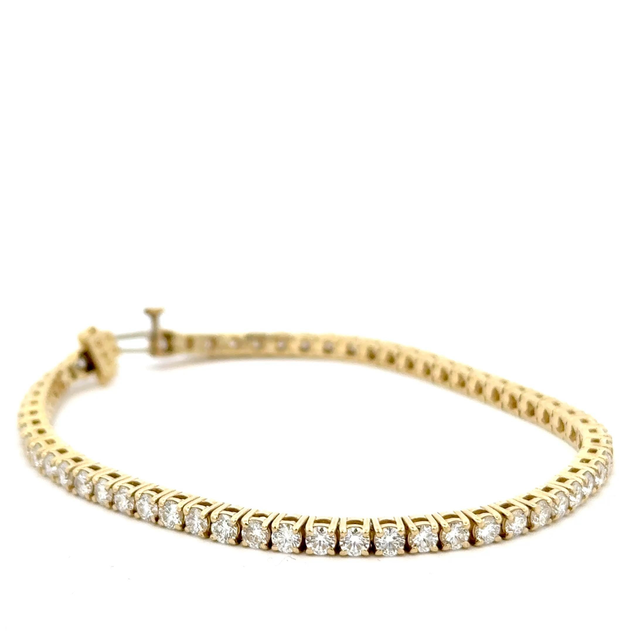 Gelbgold-Diamant-Armband (Moderne) im Angebot
