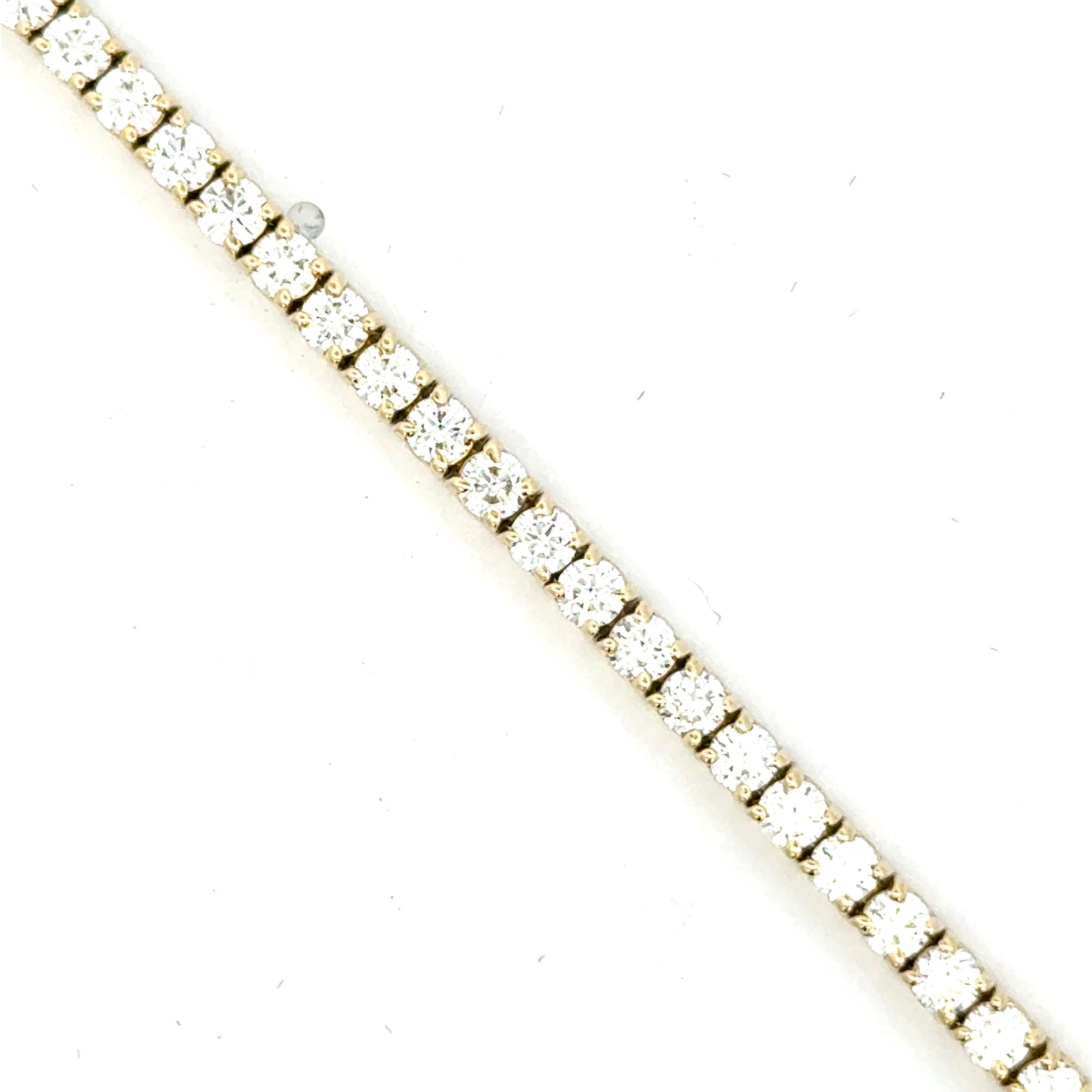 Gelbgold-Diamant-Armband im Zustand „Neu“ im Angebot in Los Angeles, CA
