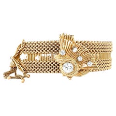 Armband aus 14 Karat Gelbgold mit Diamantschnalle