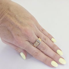 14K Yellow Gold Diamond Buckle Ring