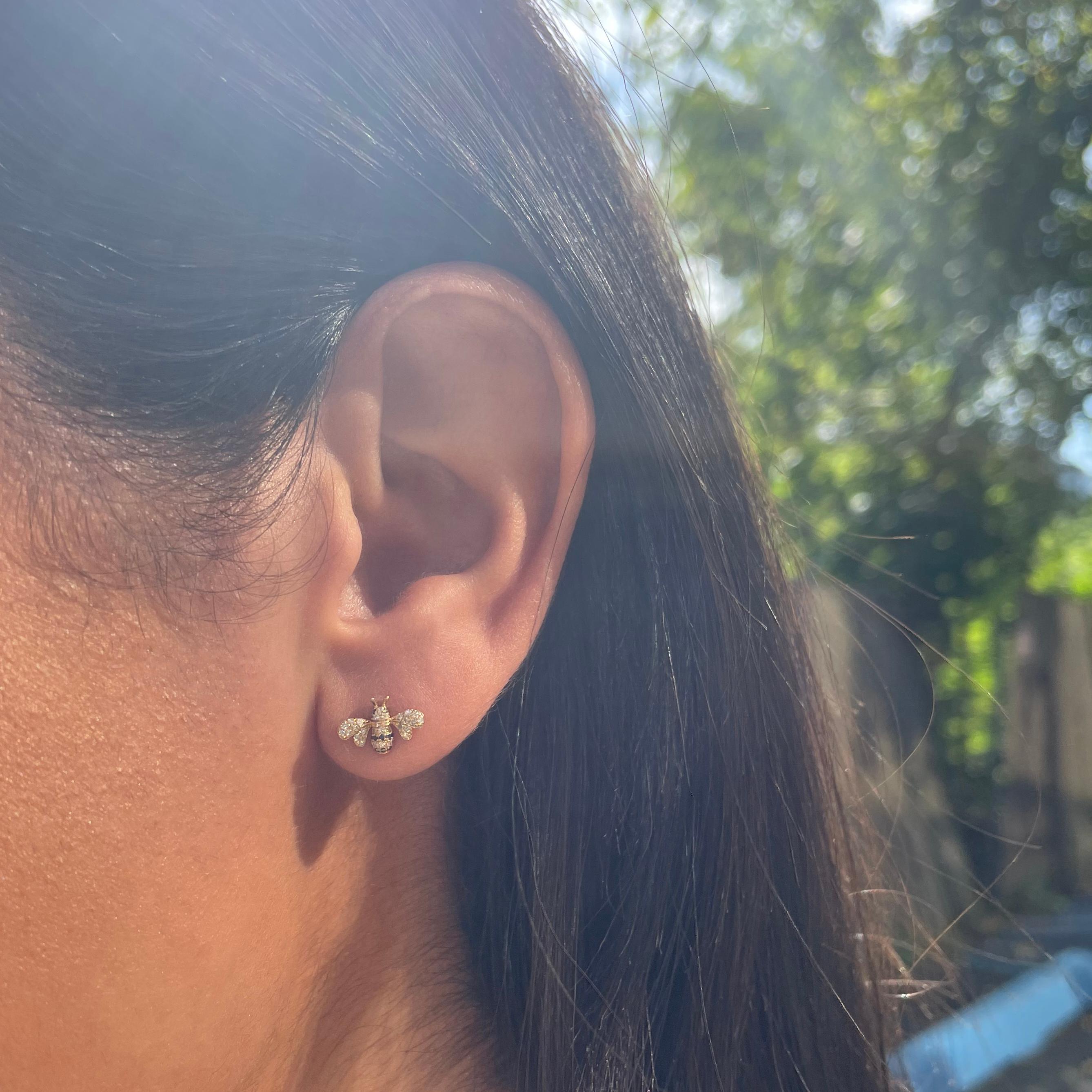 Qualität Ohrringe Set: Aus echtem 14-karätigem Gold mit 0,18 Karat und weißen funkelnden Diamanten, erhältlich in Rosa, Weiß und Gelb, mit einer Farbe G-H und einer Reinheit von SI1-SI2
 Überraschen Sie Ihre Lieben mit unseren Diamant-Ohrringen für