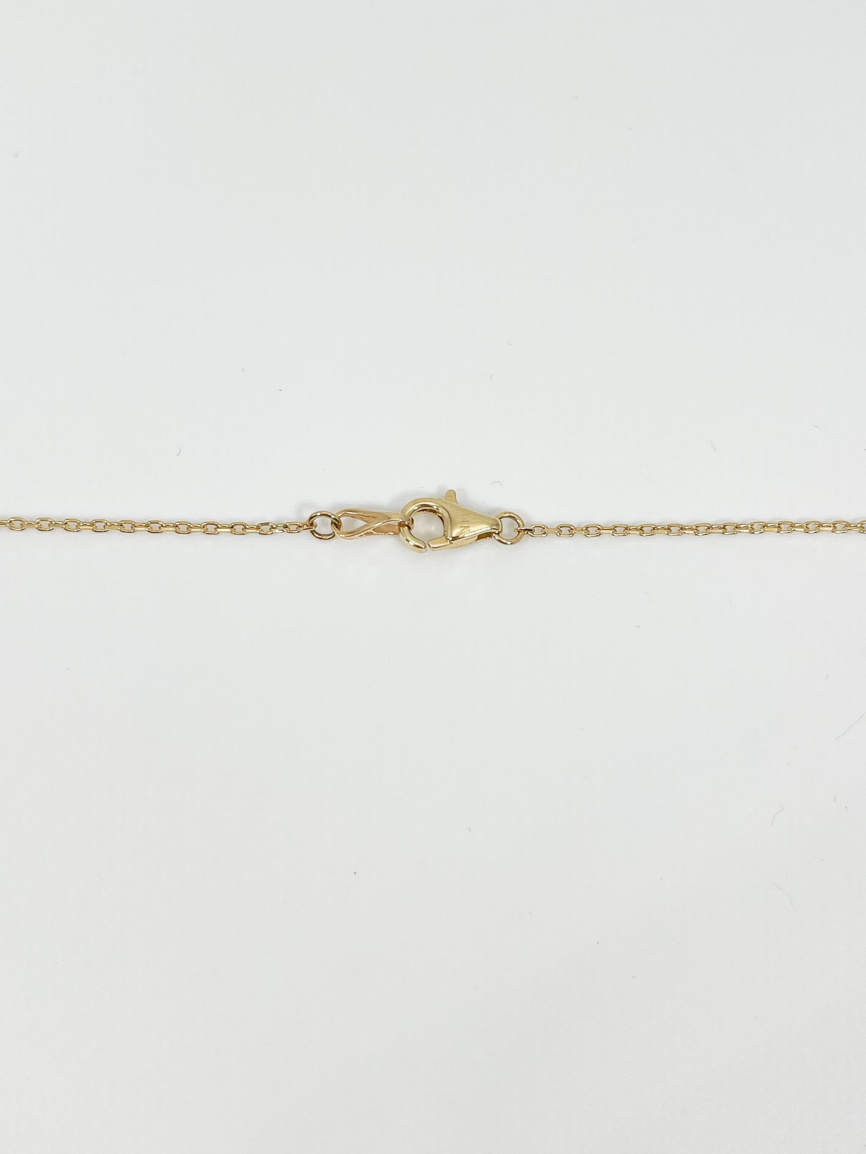 Women's 14K Yellow Gold Diamond By The Yard .30 CTW Necklace For Sale