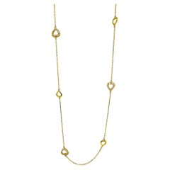14K Gelbgold Diamant By the Yard Kette Herz-Halskette - 23 Zoll