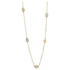 14K Gelbgold Diamant By the Yard Kette Halskette - 22 Zoll