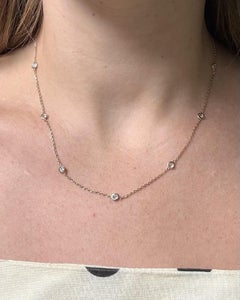 Collier « Diamond By The Yard » en or jaune 14 carats, 1,0 carat