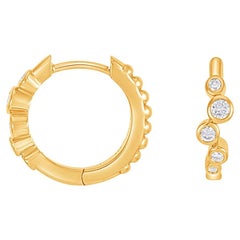 Cerchi a cascata con diamanti in oro giallo 14k - 0,20 carati