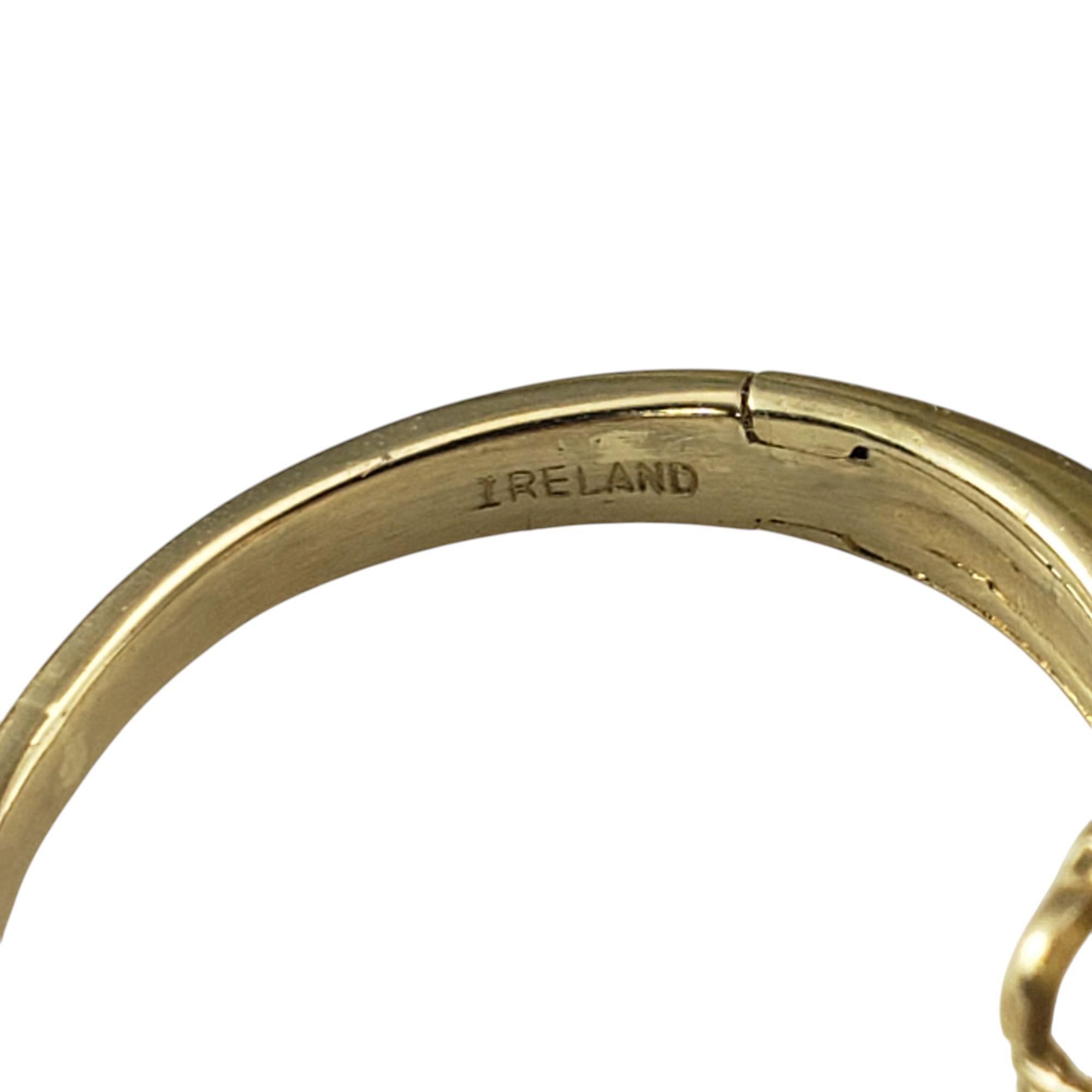 14K Yellow Gold Diamond Claddagh Opening Arms Eternity Ring Size 5.5 #21115 5