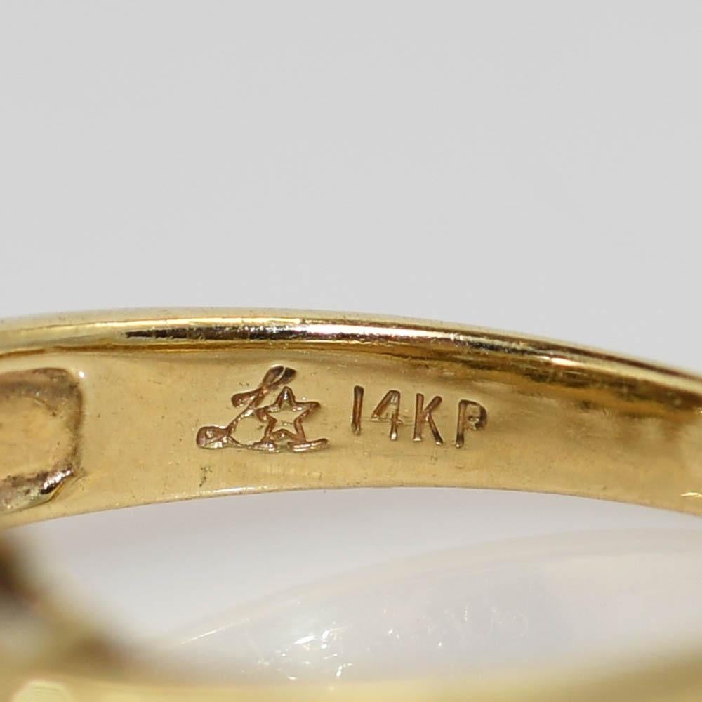 14K Yellow Gold Diamond Cluster Ring .70tdw 3.8gr For Sale 1
