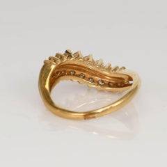 Anillo de cóctel de diamantes de oro amarillo de 14 quilates 0,50 ct